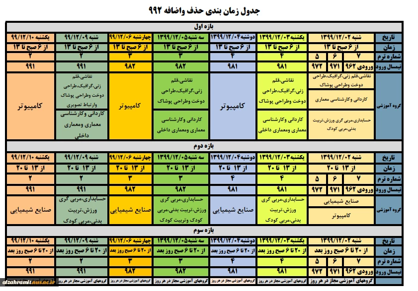 حذف اضافه انتخاب واحد  2